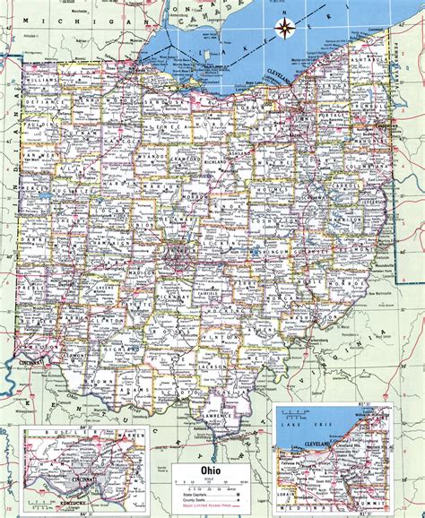 Ohio Road Map With County Lines Secretmuseum - vrogue.co