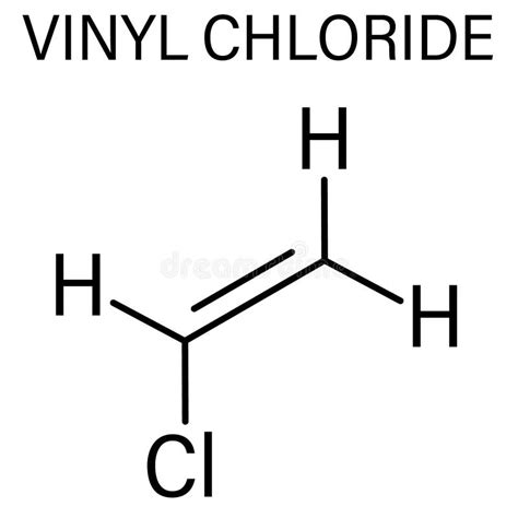 Vinyl Chloride, Polyvinyl Chloride or PVC Plastic Building Block. Skeletal Formula Stock Vector ...