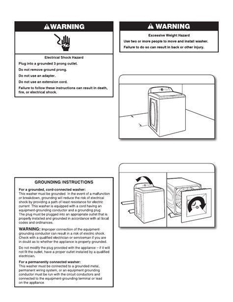 Maytag MVWX655DW Installation Guide | Page 4 - Free PDF Download (16 Pages)