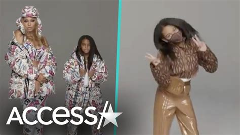 Blue Ivy Carter Models In Beyoncé's Ivy Park Campaign - YouTube