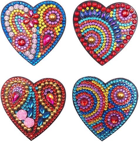 Amazon.com: 4PCS Refrigerator Magnets DIY Diamond Painting Kit Special Shape Full Drill Fridge ...