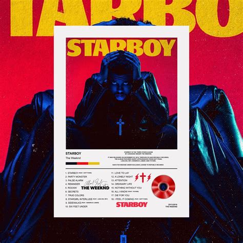 The Weeknd STARBOY Album Poster STARBOY Album Wall Art | Etsy