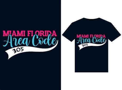 Premium Vector | Miami Florida Area Code 305 illustrations for printready TShirts design