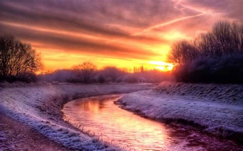 Winter Sunset Wallpapers - Wallpaper Cave