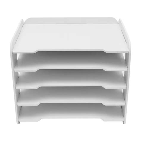 5-TIER STACKABLE LETTER Tray Office Desk Paper Document Organizer File ...