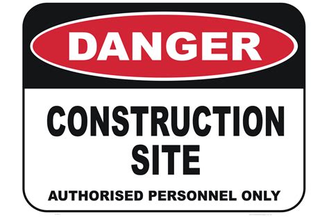 Construction Site Authorised personnel sign - Building Site Signage