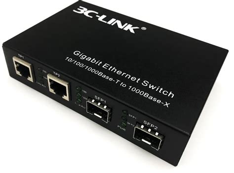 4 Port Gigabit Ethernet Switch 10/100/1000bbase-t To 1000base-x Fiber Media Converter - Buy 4 ...