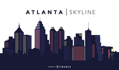 Atlanta Skyline Design Vector Download