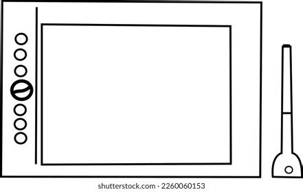 Vector Outline Graphic Tablet Drawing Stock Vector (Royalty Free) 2260060153 | Shutterstock