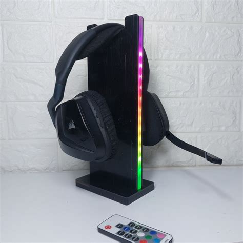 Acrylic RGB Lighted Headphone Stand, Gaming Headphone Stand, Pixel Led Headphone Holder - Etsy