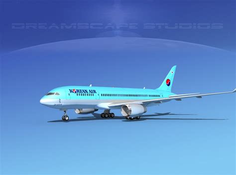 Boeing 787-8 Korean Air 3D Model $89 - .3ds .unknown .dwg .dxf .lwo .max .obj - Free3D