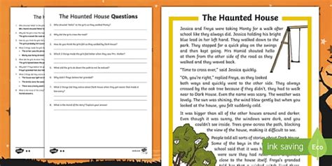 KS1 The Spooky House Differentiated Reading Comprehension Activity