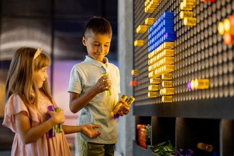 Kids Playing in Science Museum Stock Image - Image of exciting ...