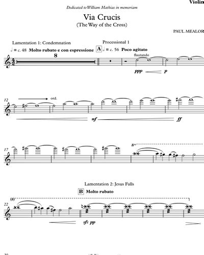 Via Crucis Violin Sheet Music by Paul Mealor | nkoda | Free 7 days trial