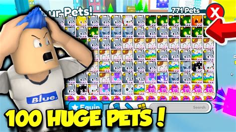 I FINALLY GOT 100 HUGE PETS In Pet Simulator X!! (Roblox) - YouTube