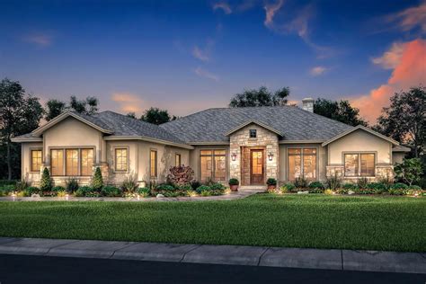 Plan 51795HZ: One-Story Living 4-Bed Texas-Style Ranch Home Plan | Ranch style house plans ...