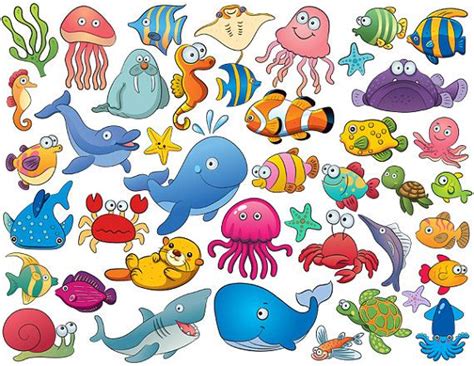 Instant Download 42 Cute Sea Animal Clip Art by OneStopDigital, $3.99 | Summer Inspiration ...