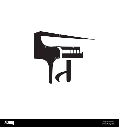 grand piano logo illustration on white background Stock Vector Image & Art - Alamy