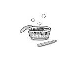 04 カップラーメン  日々のはなし NeWORLD 斜めうしろから世界をのぞく sketch template