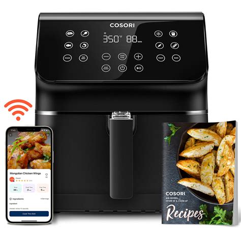 COSORI Pro II Smart Air Fryer 5.8QT 12-in-1 cooker (Unlimited Online Recipes) , Stage Cooking ...