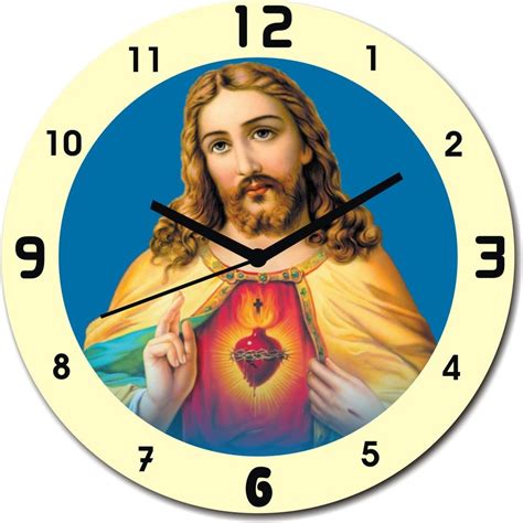 Festival Lord Jejus Wooden Round Wall Clock, For Home, Size: 12x12 Inch at Rs 499 in Ghaziabad