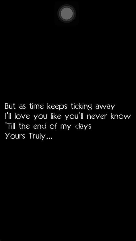 a black and white photo with the words, but as time keeps ticking away i'll love you like you'll ...