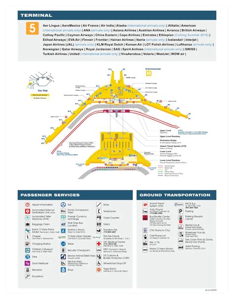 O'Hare Airport Terminal5 Map in 2023 | O'hare international airport ...