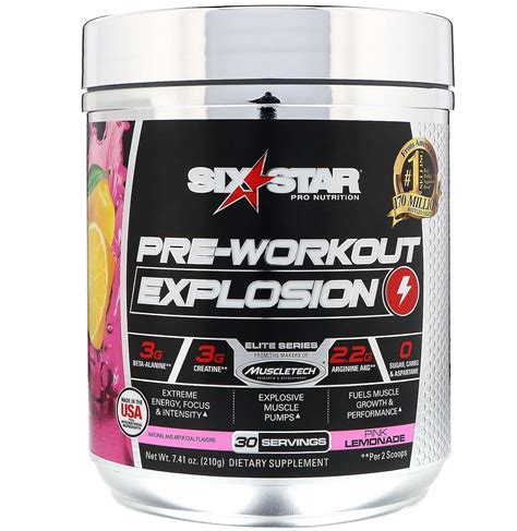 Six Star Explosion Pre Workout Powerful Pre Workout Powder Extreme Energy 210g 696230448059 | eBay