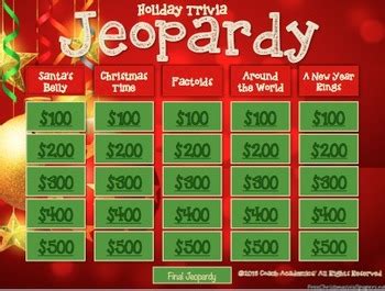 Christmas Jeopardy by Coach Academics | Teachers Pay Teachers