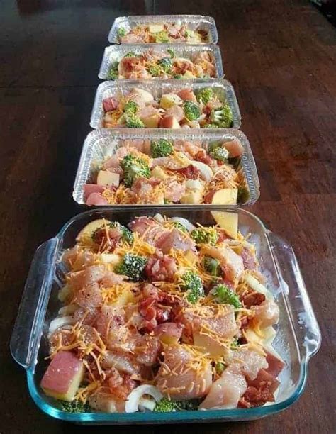 Freezer Meal - Chicken, Broccoli, Bacon and Potato Bake