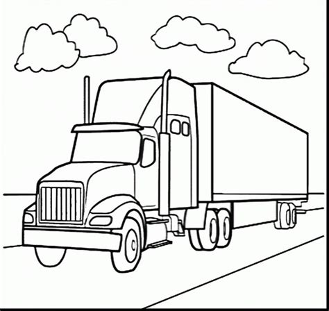 Semi Truck Coloring Pages Mack Coloring Pages At Getdrawings Free For ...