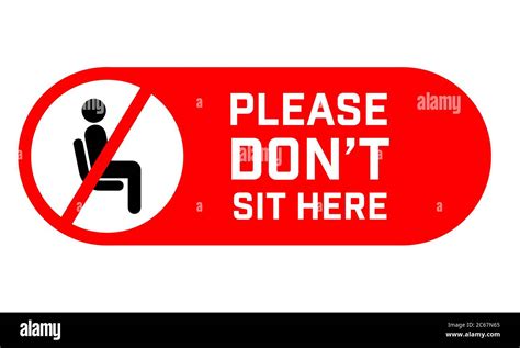 Do Not Sit Here Signage for restaurants and public places inorder to ...