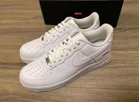 First Look At The Supreme x Nike Air Force 1 Low White • KicksOnFire.com