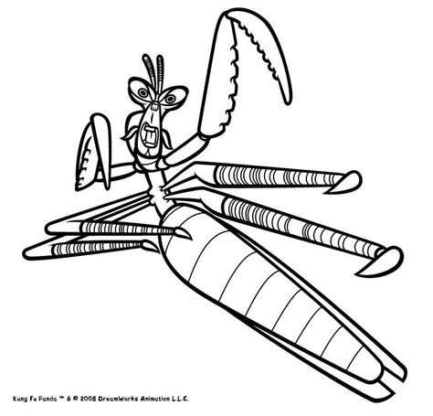 Mantis, the kung fu master coloring pages - Hellokids.com