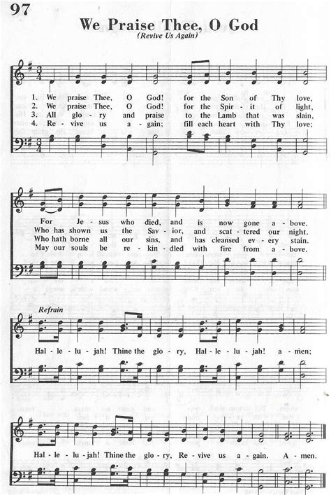 We Praise Thee O God (Hymn) SATB | Christian song lyrics, Hymn music, Christian lyrics