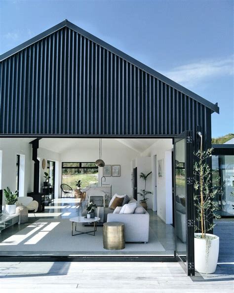 Modern Barn House, Modern Cabin, Design Living Room, Black Barn, Casa ...