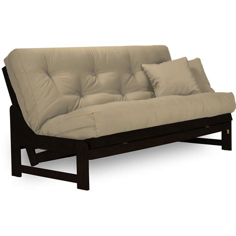 Arden Rich Espresso Wood Futon Frame - Sleek, Contemporary Armless Design | DCG Stores