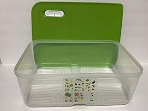 Tupperware FridgeSmart Extra Large Container with Lettuce Leaf Green Seal by Tupperware: Amazon ...