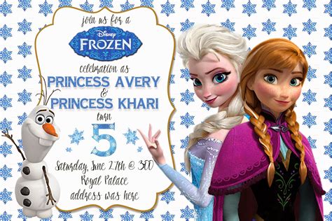 What 5 Teach Me: "Frozen" Themed Birthday Invitations