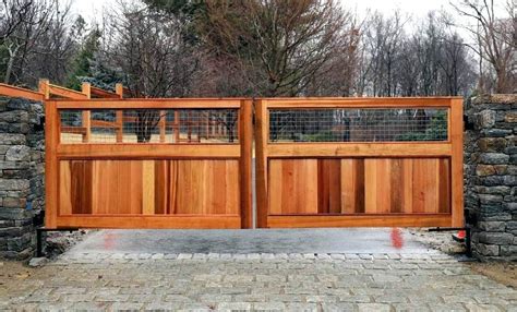 Wooden Driveway Gate Designs Custom Cedar Wood Gate Matched To New Fencing Diy Wooden Driveway ...