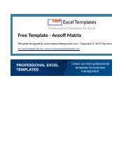 ansoff-matrix-template.xlsx - Free Template - Ansoff Matrix Template designed by www ...
