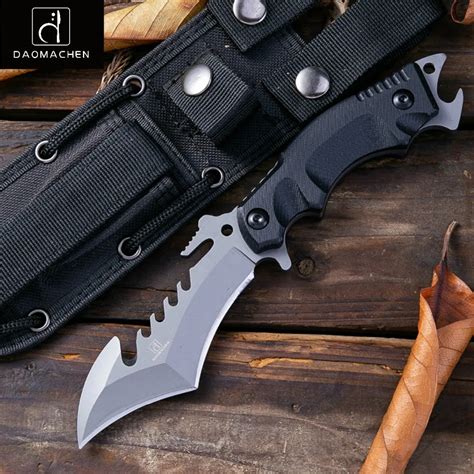 Fixed Blade Tactical Knives with Sheath Tanto Blade Outdoor Survival Knife Tactical Knife ...