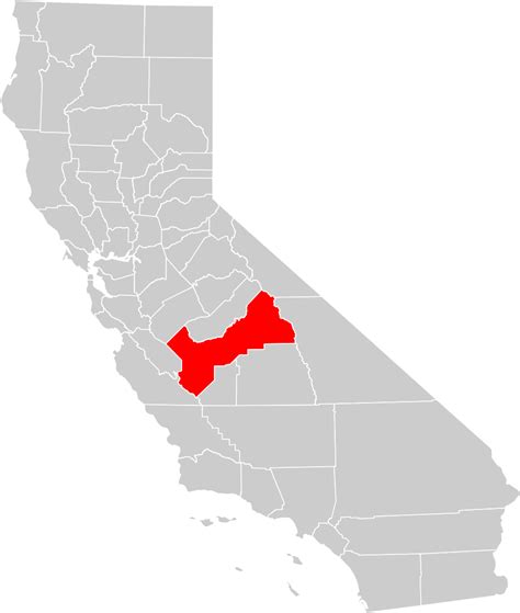 California County Map (fresno County Highlighted) - Mapsof.Net