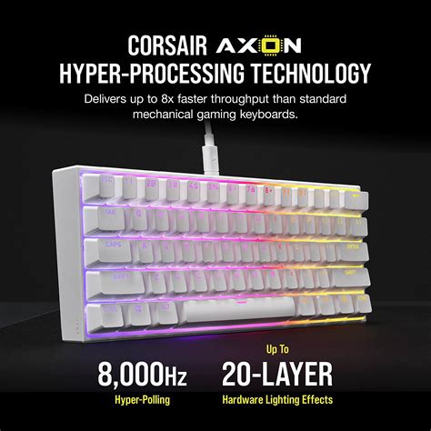 Corsair K65 RGB MINI 60% Mechanical Gaming Keyboard (Customisable RGB Backlighting, CHERRY MX ...