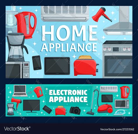 Electronics household items home appliance Vector Image