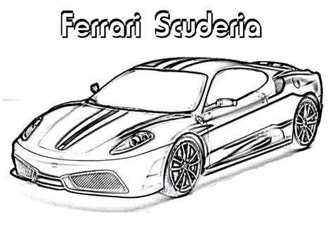 Ferrari Scuderia coloring page - Download, Print or Color Online for Free