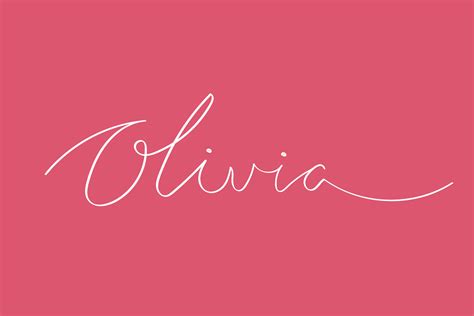 Female name Olivia. Girls name Handwritten lettering calligraphy ...