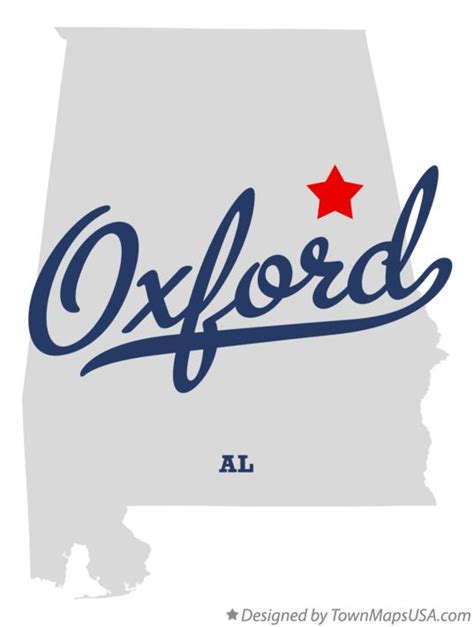 Map of Oxford, AL, Alabama