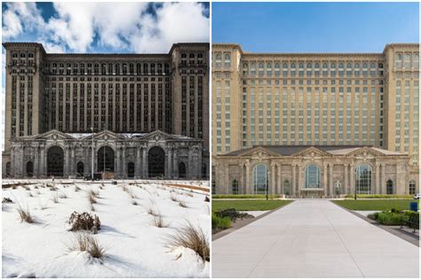 Before, after photos show transformation of Michigan Central Station in Detroit | Bridge Michigan