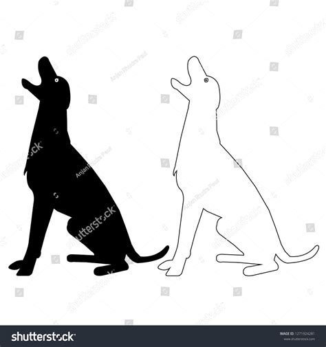 Dog Barking Silhouette Outline Vector Icon Stock Vector (Royalty Free) 1271924281 | Shutterstock